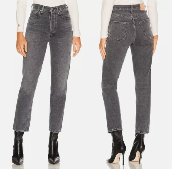 Citizens Of Humanity Sabine High Rise Straight in Black Coffee size 23 - Picture 12 of 12